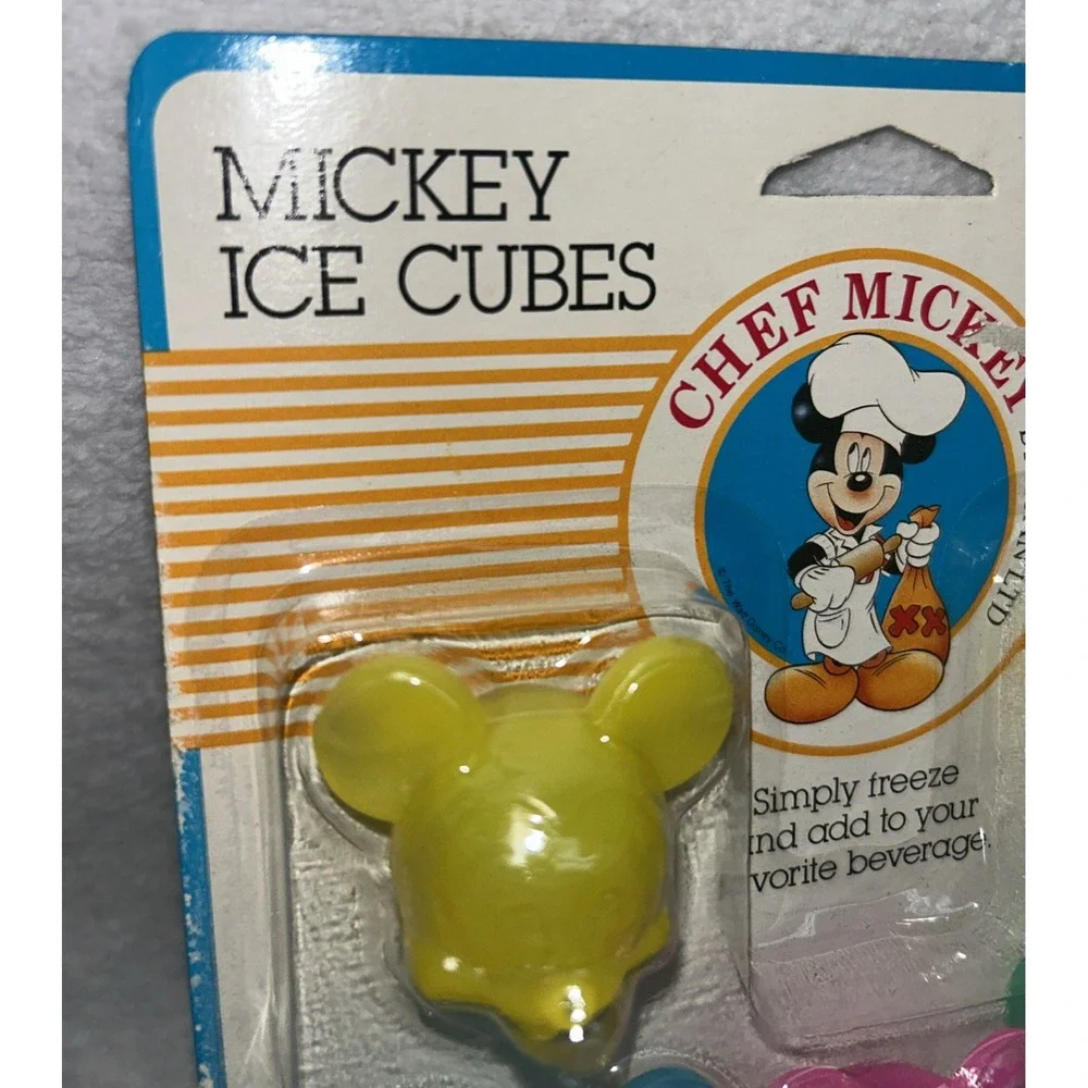 Vintage Disney Mickey Mouse Ice Cubes Molds 8 Pcs Chef Mickey Factory‎ Sealed